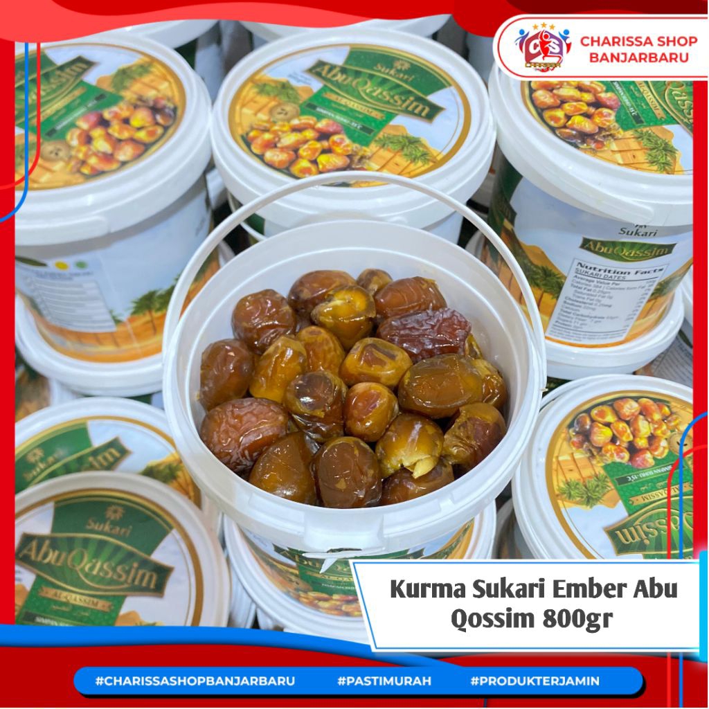 Kurma Sukari Abu Qassim 800Gr Ember Premium / Kurma Al Qassim Original Timba Sukkari 800gr/ Kurma su