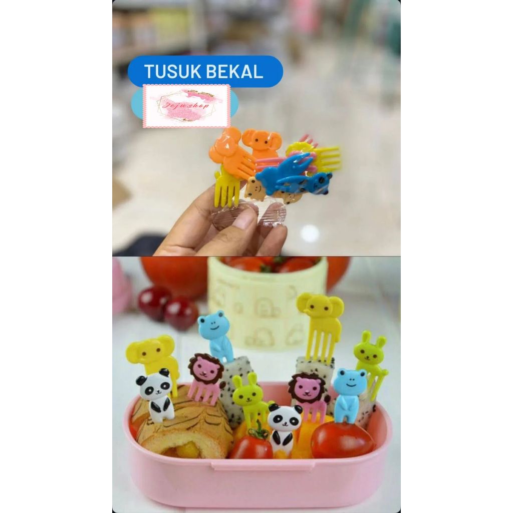 •JEJU• 1 SET TUSUK BEKAL ANAK LUCU KECIL KECIL GARPU MAKAN KECIL
