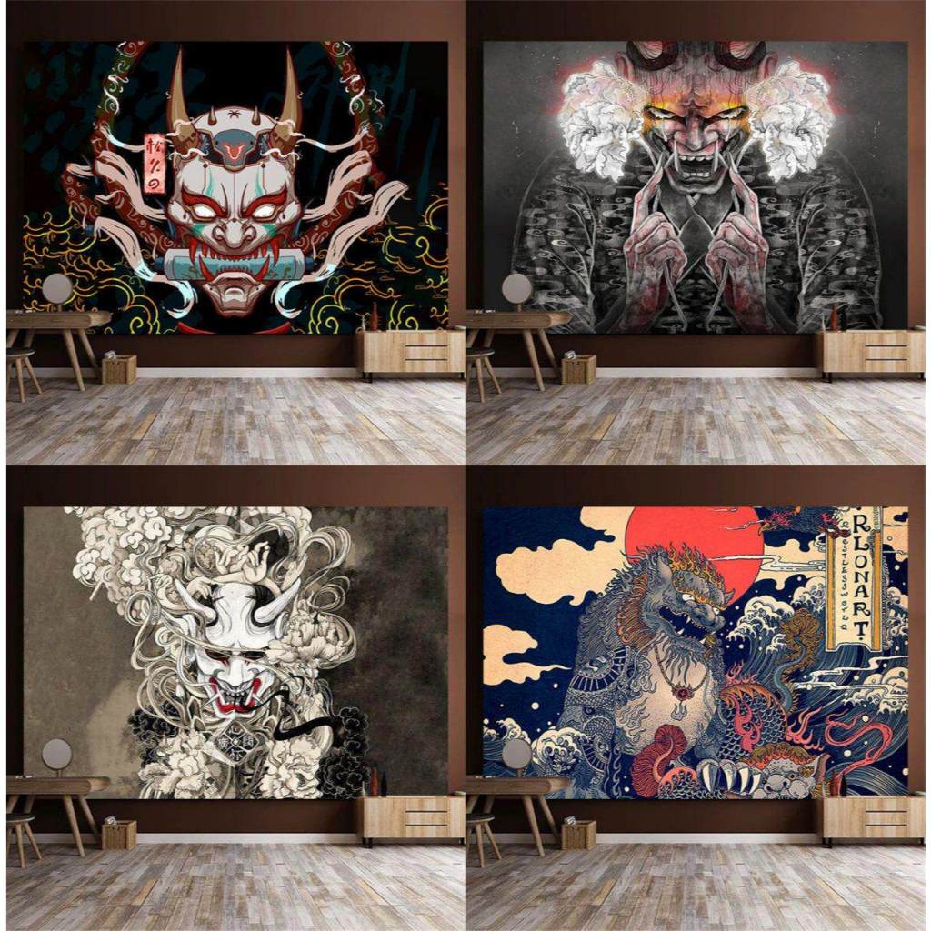 Trend kepribadian gaya Jepang langsung dinding dinding gantung kamar asrama dekorasi latar belakang 