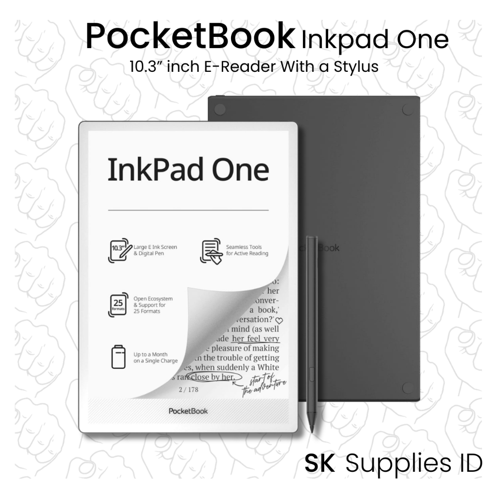 PocketBook InkPad One E-reader 10.3inch E Ink Mobius PocketBook Ereader with a stylus Sejenis Kindle