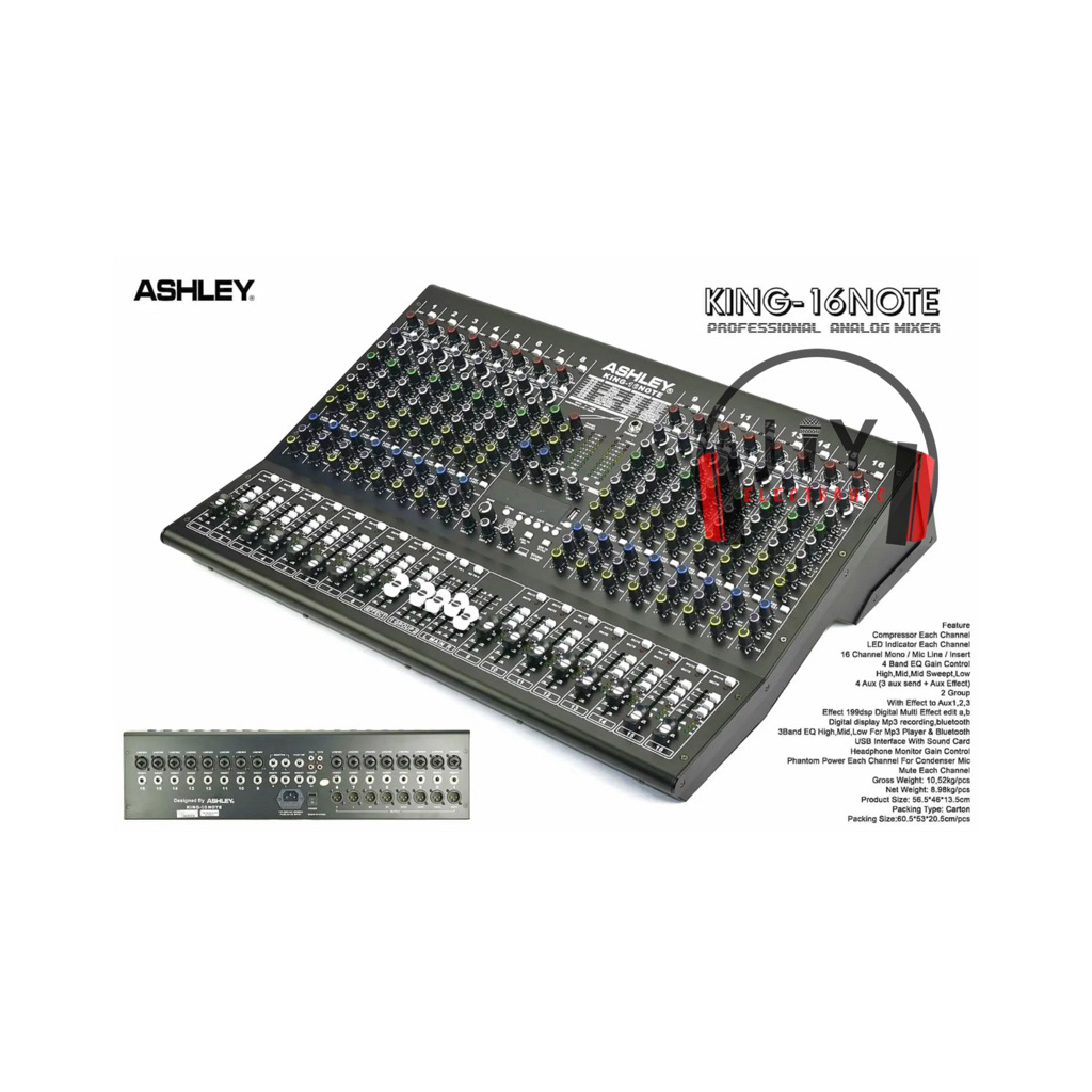 Audio Mixer Ashley 16 Channel King-16 Note King 16Note King 16 Note