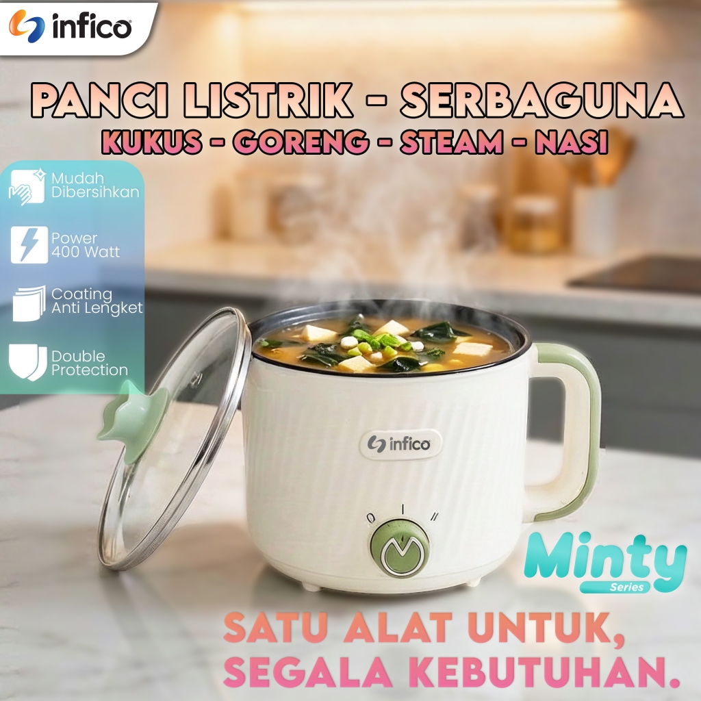 TERMURAH PANCI LISTRIK MULTI COOKER , Alat Masak Serba Guna, MASAK nasi, sup, goreng, TEFLON anti