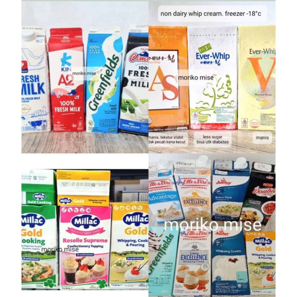 [ WHIPPING ] Elle vire whipping cream EASY bakery cream ANCHOR extra yield 200 ml GREENFIELD MILLAC 