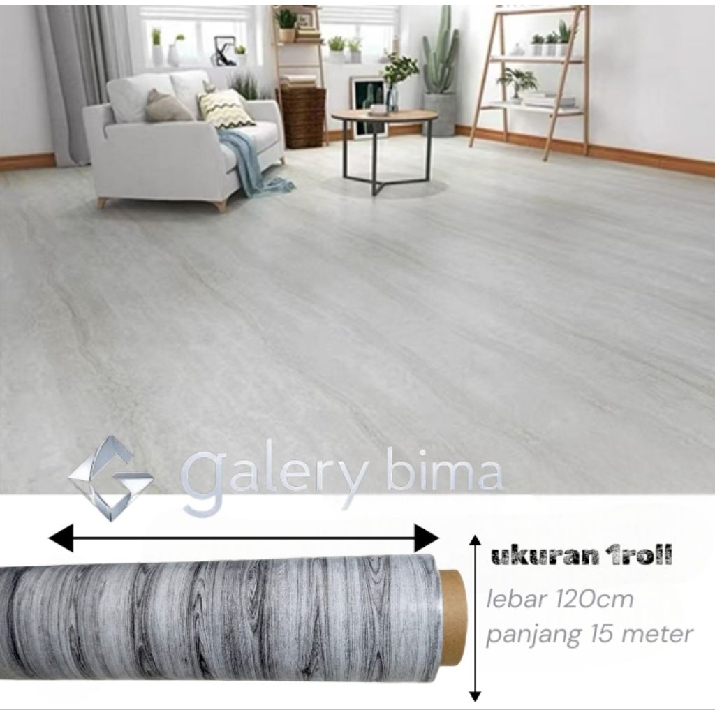 PERLAK LANTAI PLASTICK VINYL 15M | KARPET LANTAI 1 ROLL_MOTIF KAYU / MARMER ASTETICK