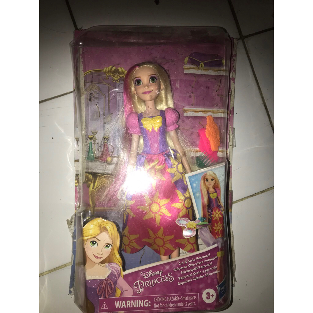 Rapunzel Doll Barbie Disney cut n styling hair preloved toys~