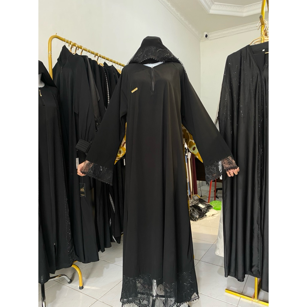 Abaya set pasmina abaya simpel cantik