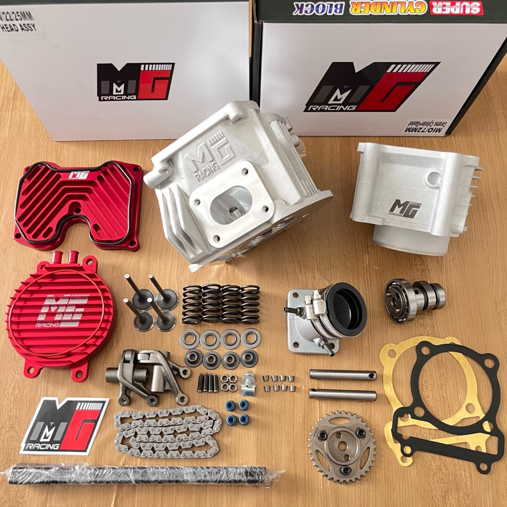 MG RACING PAKET BORUP MIO MODEL MX HEAD 23/26 BLOK CERAMIC 68 72 TANPA PISTON