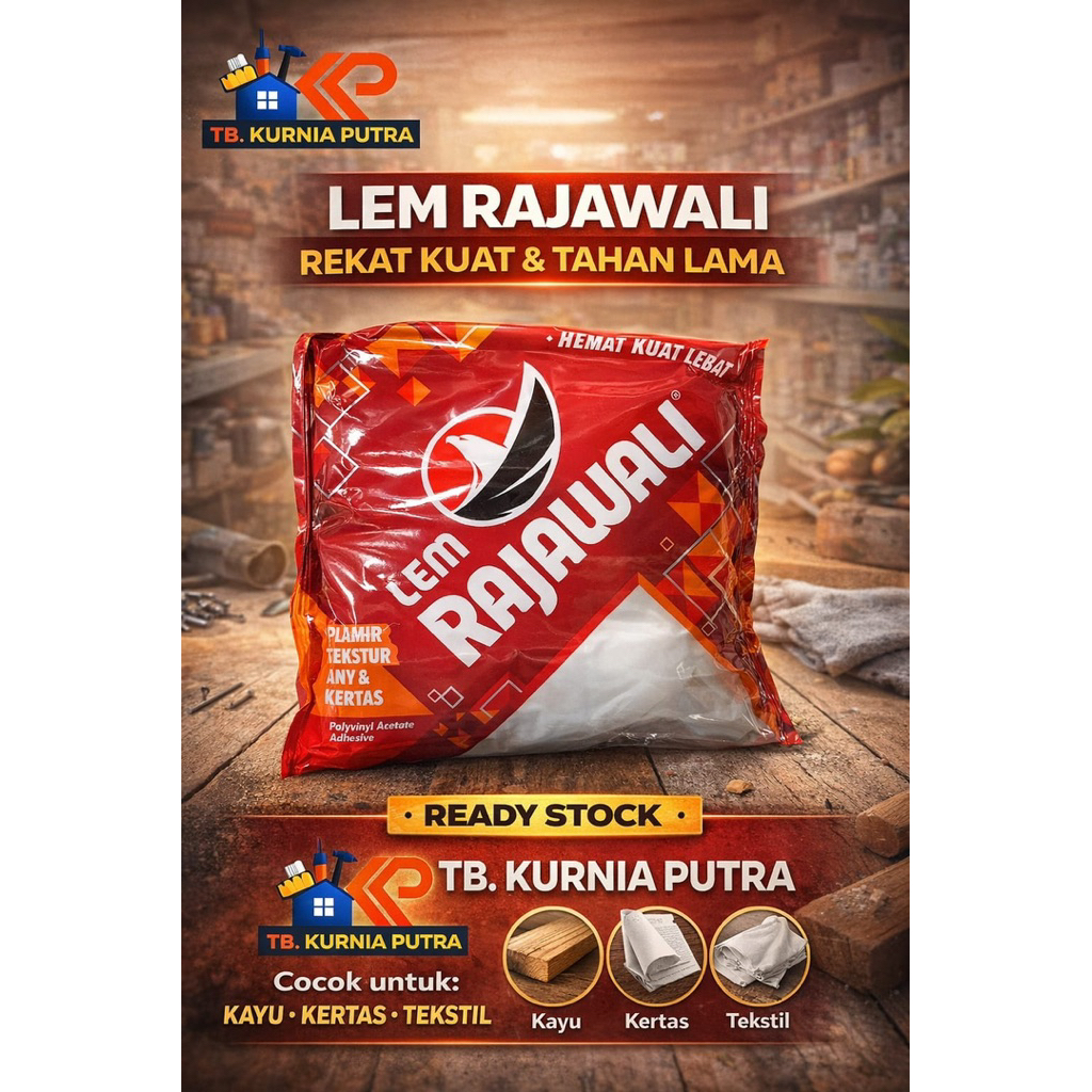 Lem Rajawali Serbaguna 1kg Lem Kayu Lem Putih Kertas Triplek Daya Rekat Kuat Cepat Kering