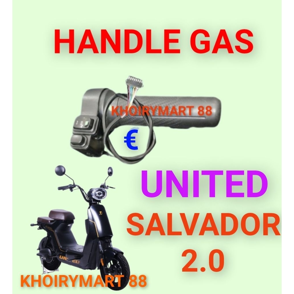Handle gas United Salvador 2.0 Throttle gas sepeda listrik United Salvador 2.0