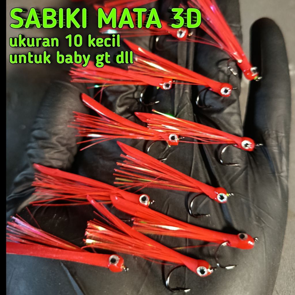 Umpan Pancing Sabiki Mata Kail Karbon Tajam, Ukuran S, Mata Kail No.10 kecil