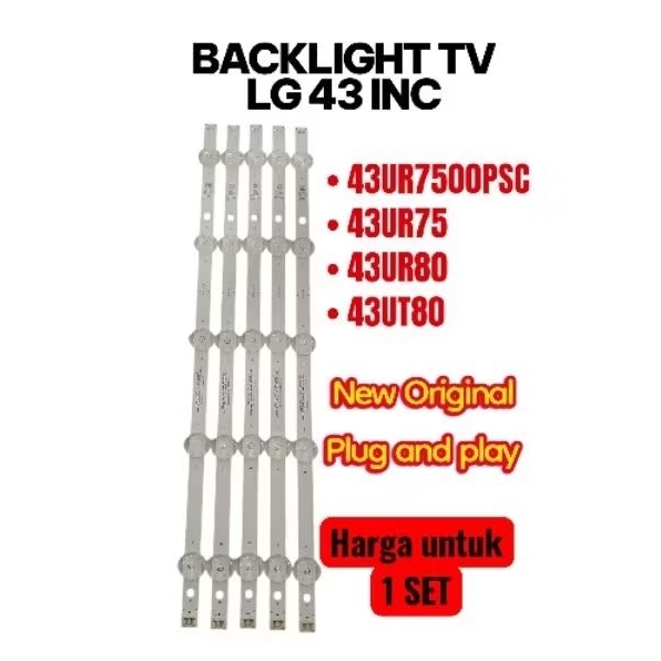 BL - BACKLIGHT - BEKLITE - TV LG 43UR7500PSC - 43UR75 - 43UR80 - 43UT80 ORIGINAL