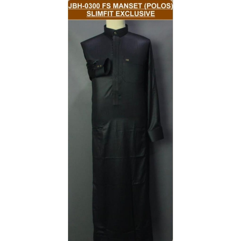 GAMIS HITAM Satin Exclusive