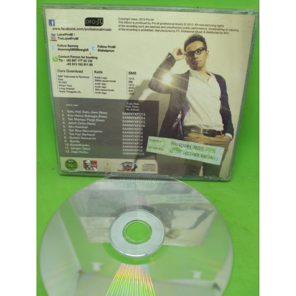 CD audio digital Sammy Simorangkir album aku kembali