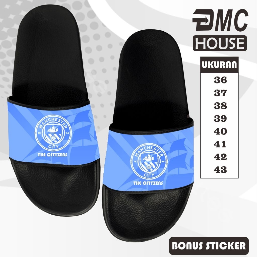 Sandal Slop Bola City Slip On Man Manchester Anak Anak Dan Dewasa