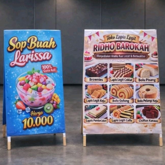 Stand Banner - Standing Banner Lipat Menggunakan Engsel 2 sisi / Rangka Spanduk / mmt