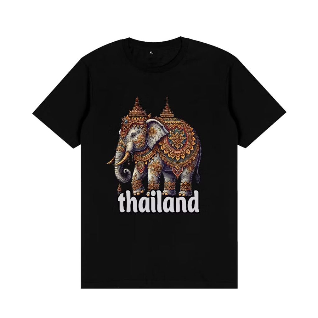 KAOS THAILAND MOTIF GAJAH COKLAT