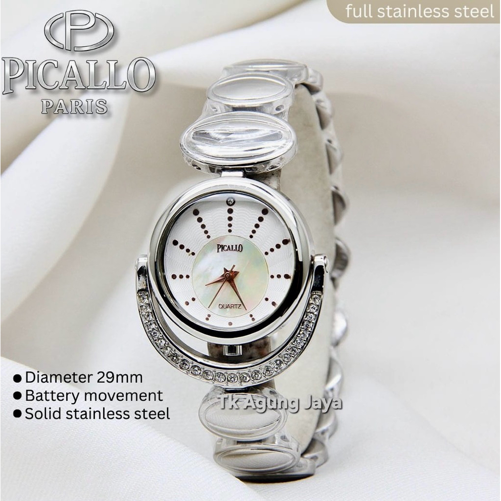2VARIAN TERBARU JAM TANGAN WANITA PICALLO PARIS RANTAI STEINLESS PADAT PREMIUM AAA+