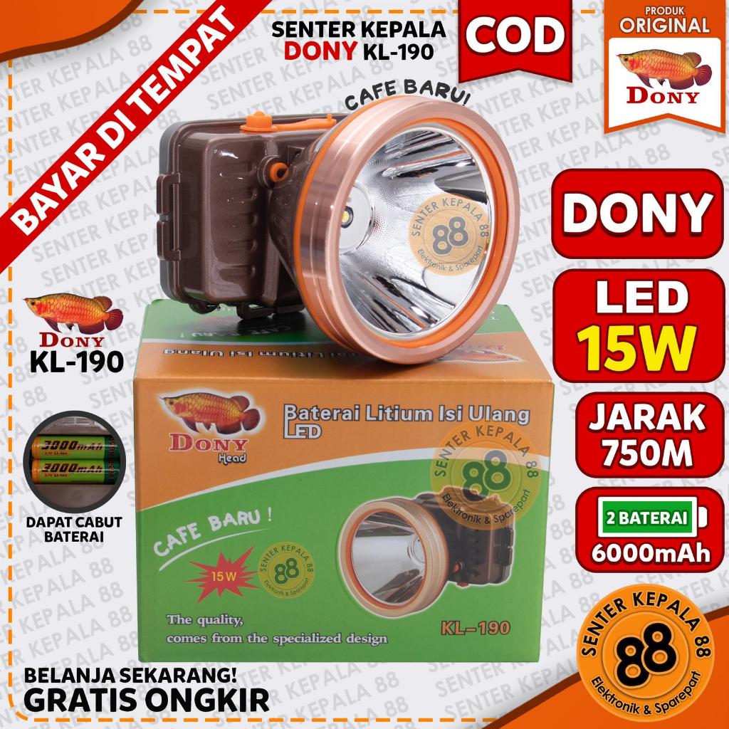 SENTER KEPALA DONY KL-190 15 Watt -CAHAYA PUTIH