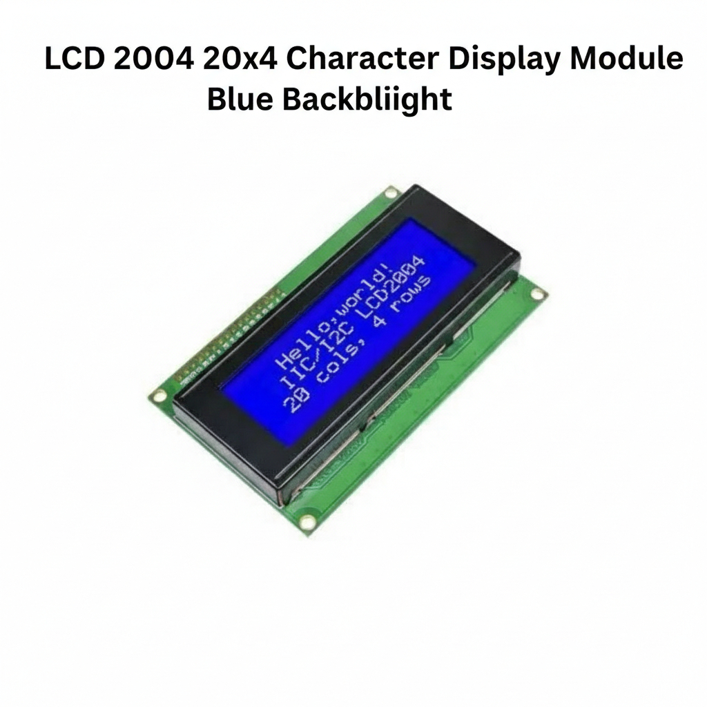 LCD 2004 20x4 Character Display Module Blue Backlight HD44780 Kualitas Import - Grosir