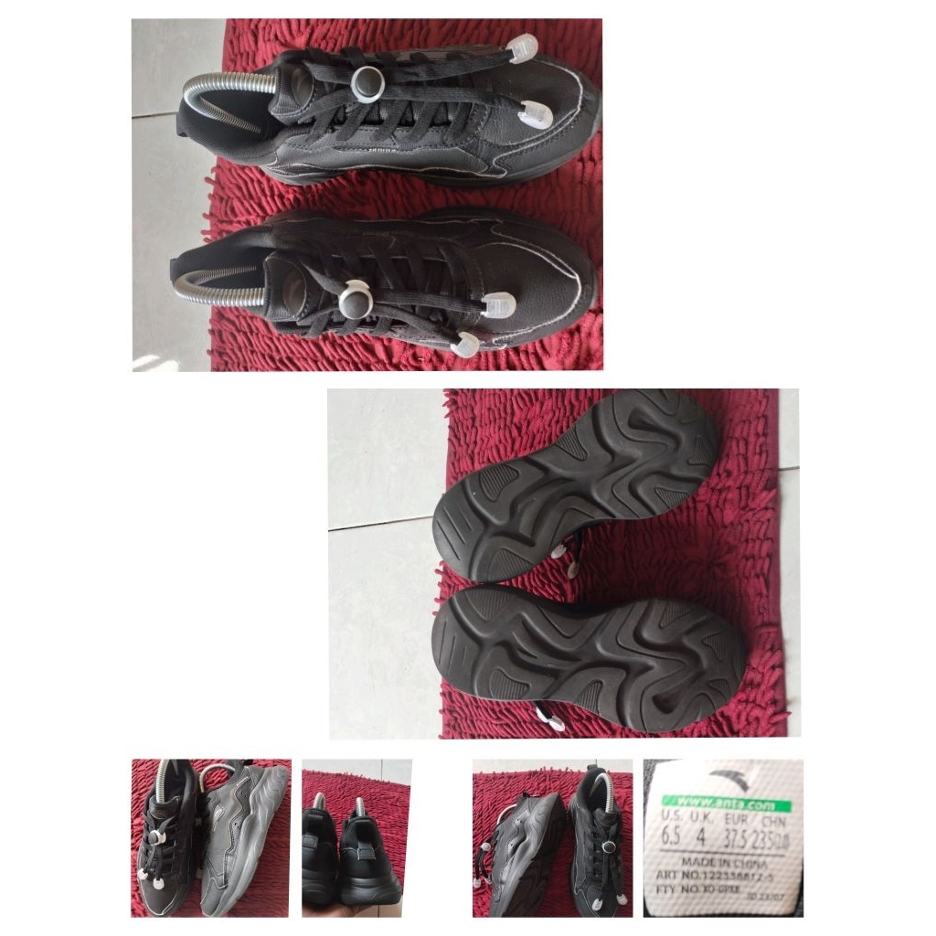 Sepatu Second Original Anta Fullblack