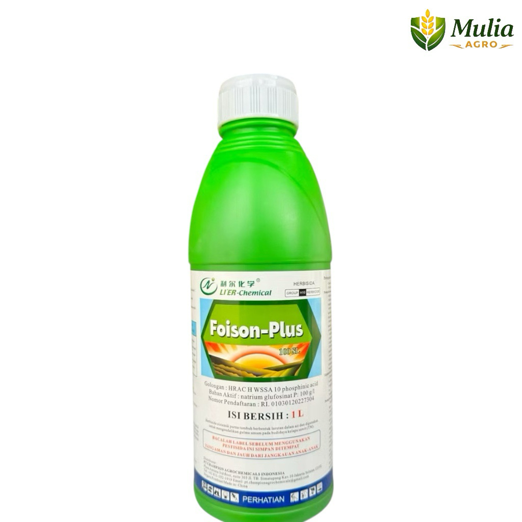 Herbisida FOISON-PLUS 100SL 1 Liter - Natrium Glufosinat Foison Plus Pembasmi Lulangan - Herbisida L