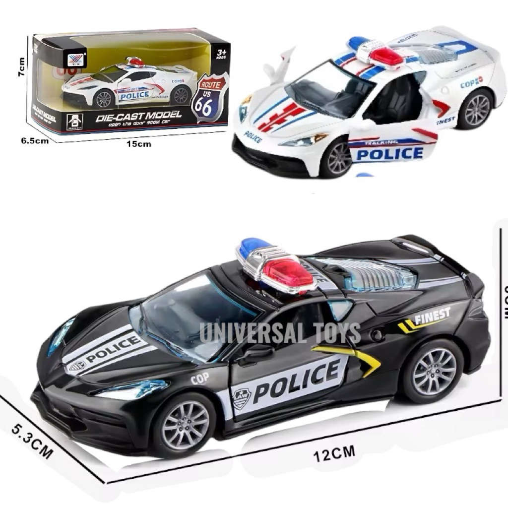 DieCast POLICE CAR open the door Cocok untuk koleksi Mainan anak mobil polisi