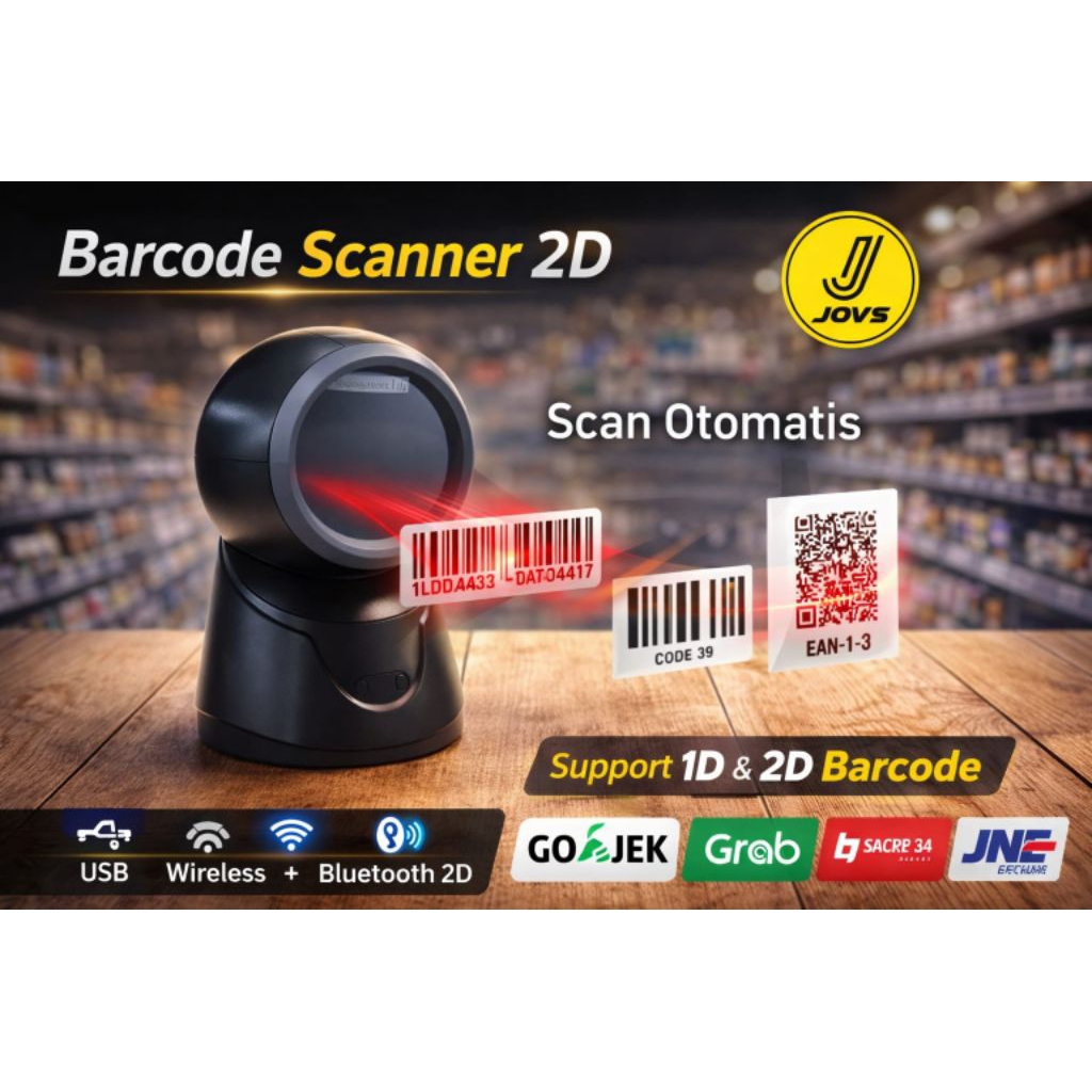 Barcode Scanner 2D OMNI Scanner Barcode duduk