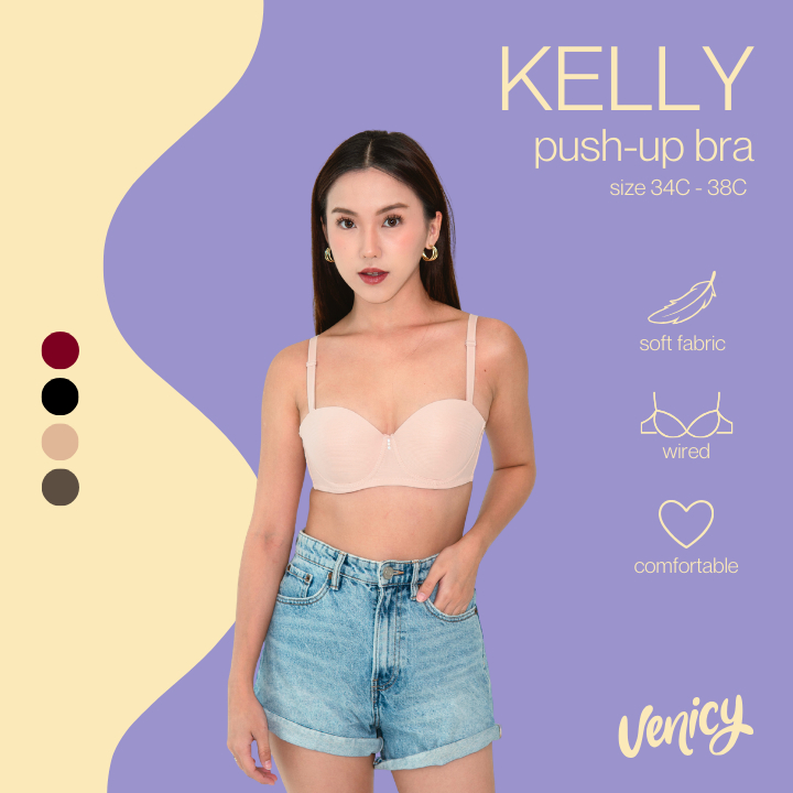 VENICY KELLY COMFORT PUSH UP BRA | PushUp Premium | Bh Wanita