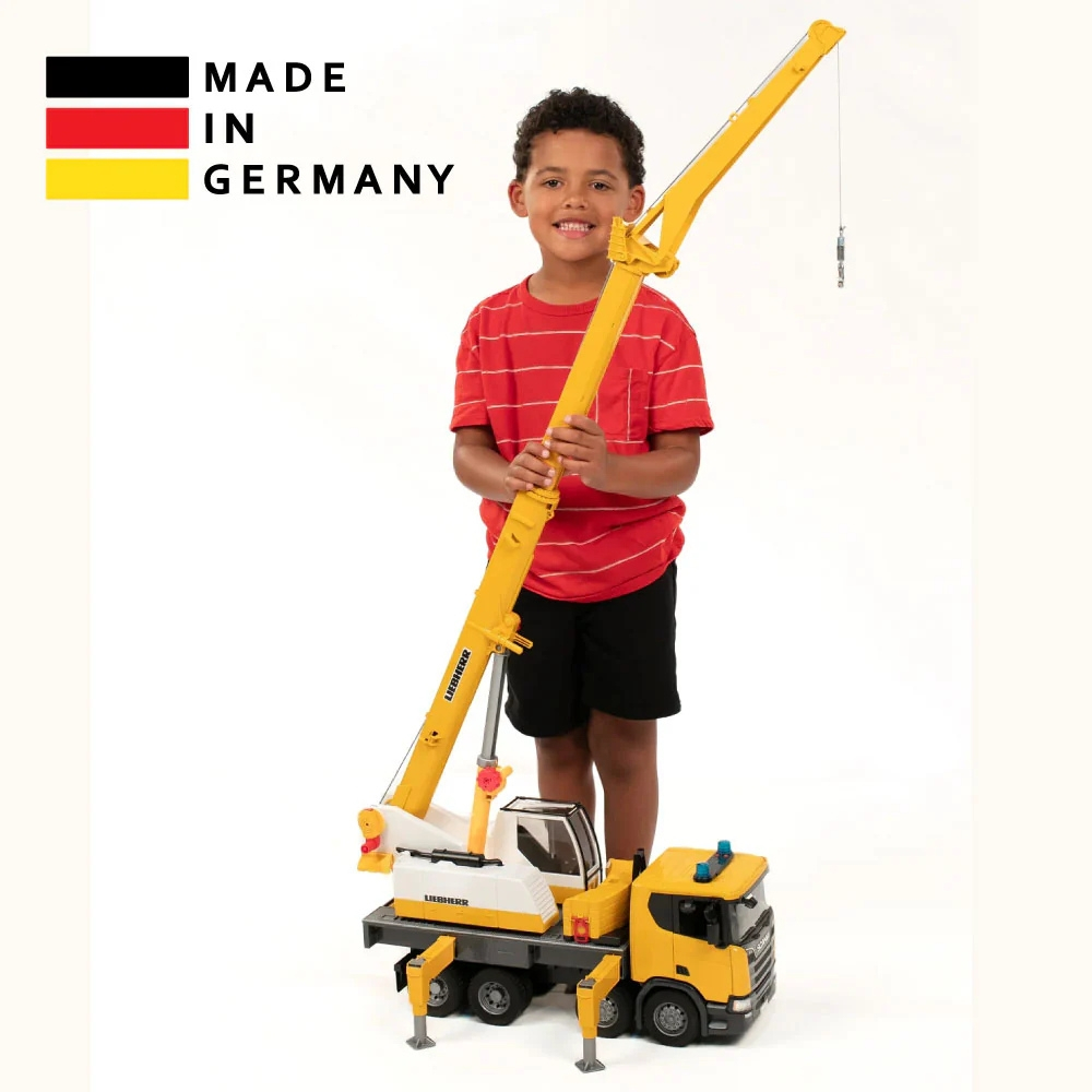 Bruder 3571 Scania Super 560R Liebherr Crane Truck with Light & Sound - Mainan Miniatur Truk Konstru