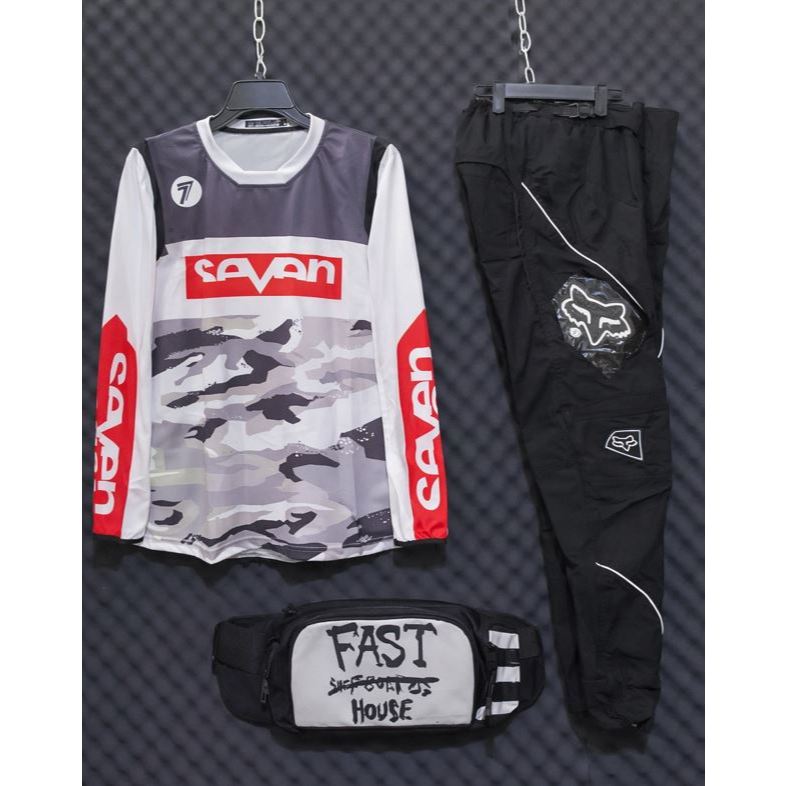 PAKET STELAN BAJU JERSEY SET CELANA DAN WAITSBAG TRAIL TRABAS GRASSTRACK