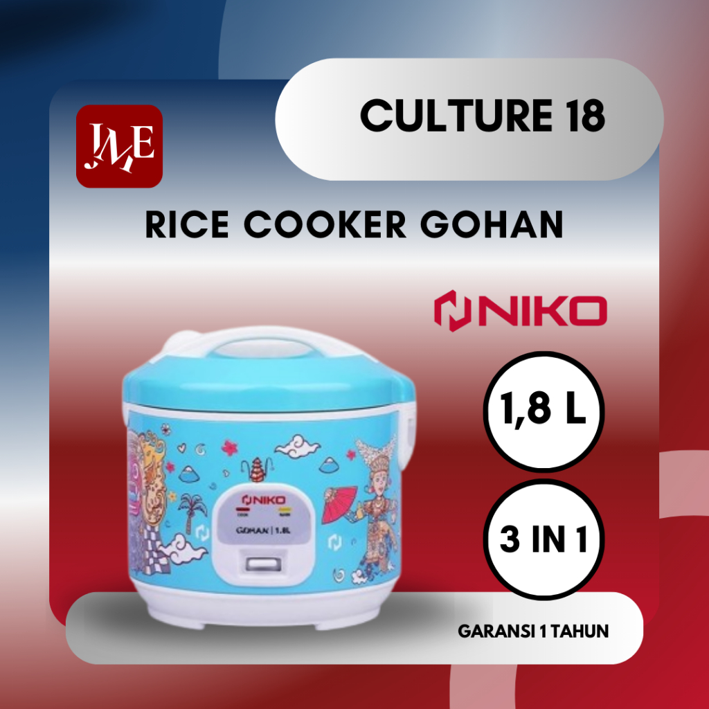 Rice Cooker 1.8 LITER NIKO Gohan Culture