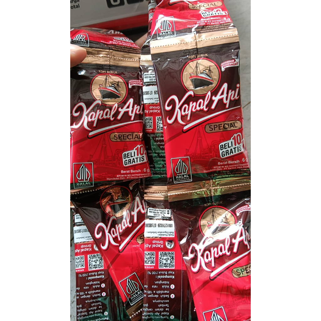 Kopi Kapal Api Bubuk Special 6g 1 dus 20rtg x 11 Bungkus