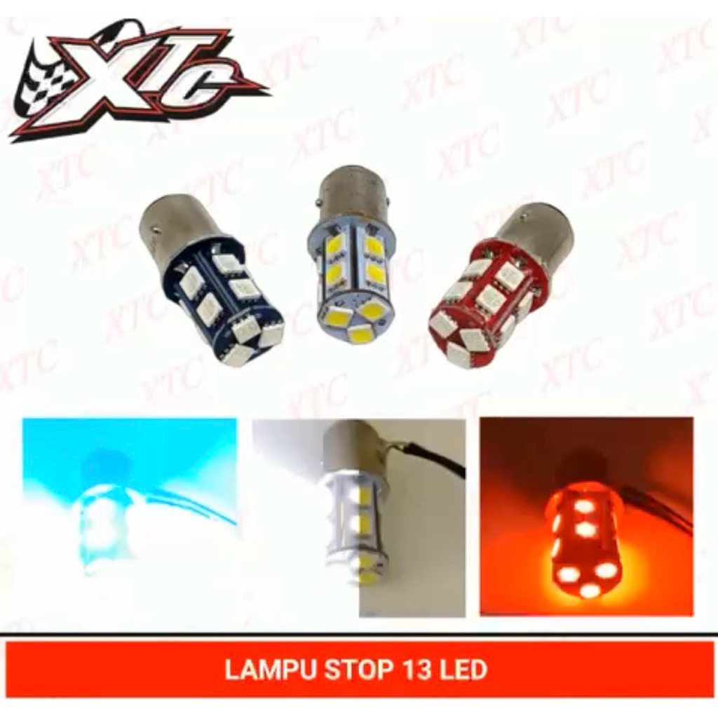 Lampu LED Kedip Rem Stop 13 LED 12V kedap kedip Motor