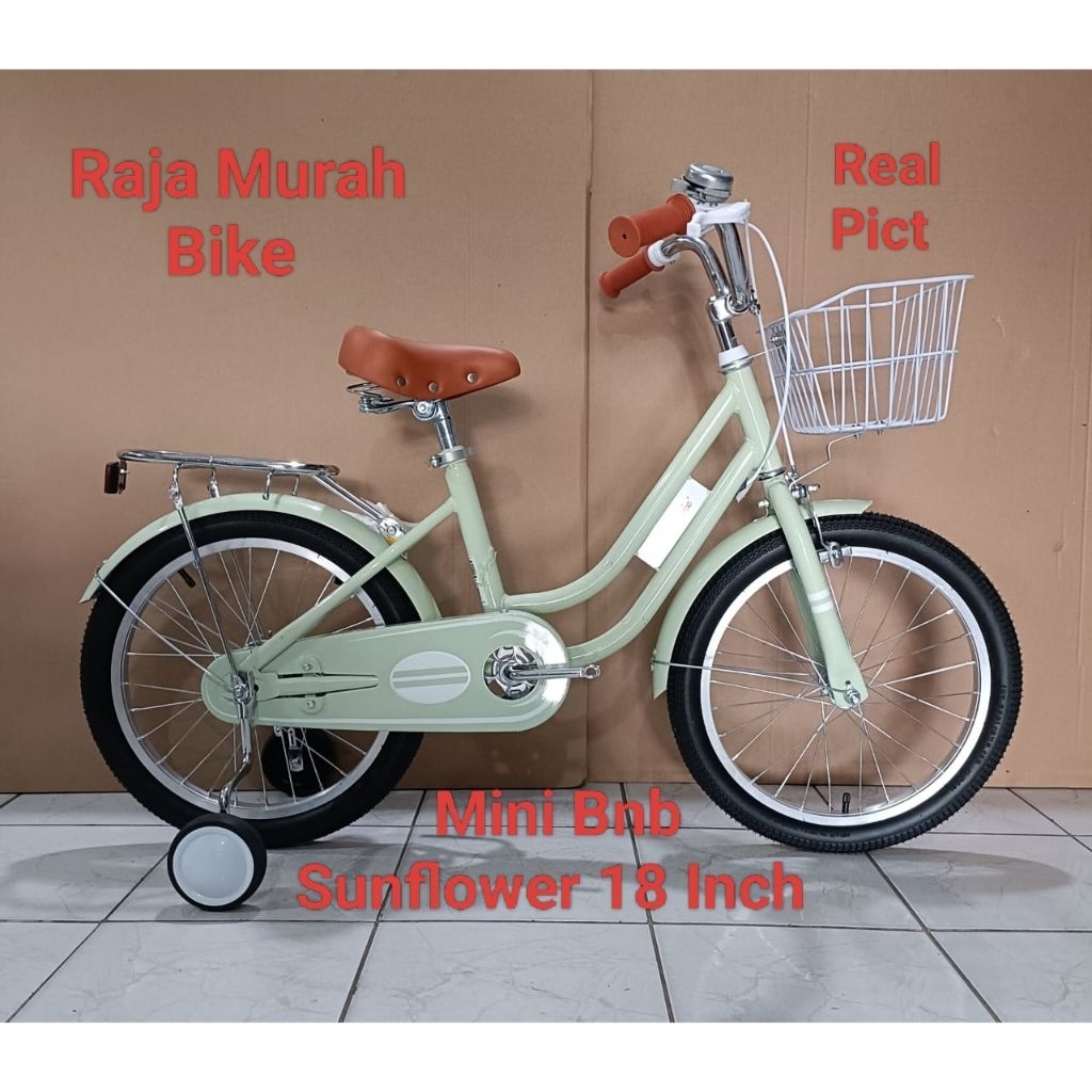 Sepeda Anak Perempuan Mini 18 Inch BNB Sunflower New Sepeda Bnb Sunflower