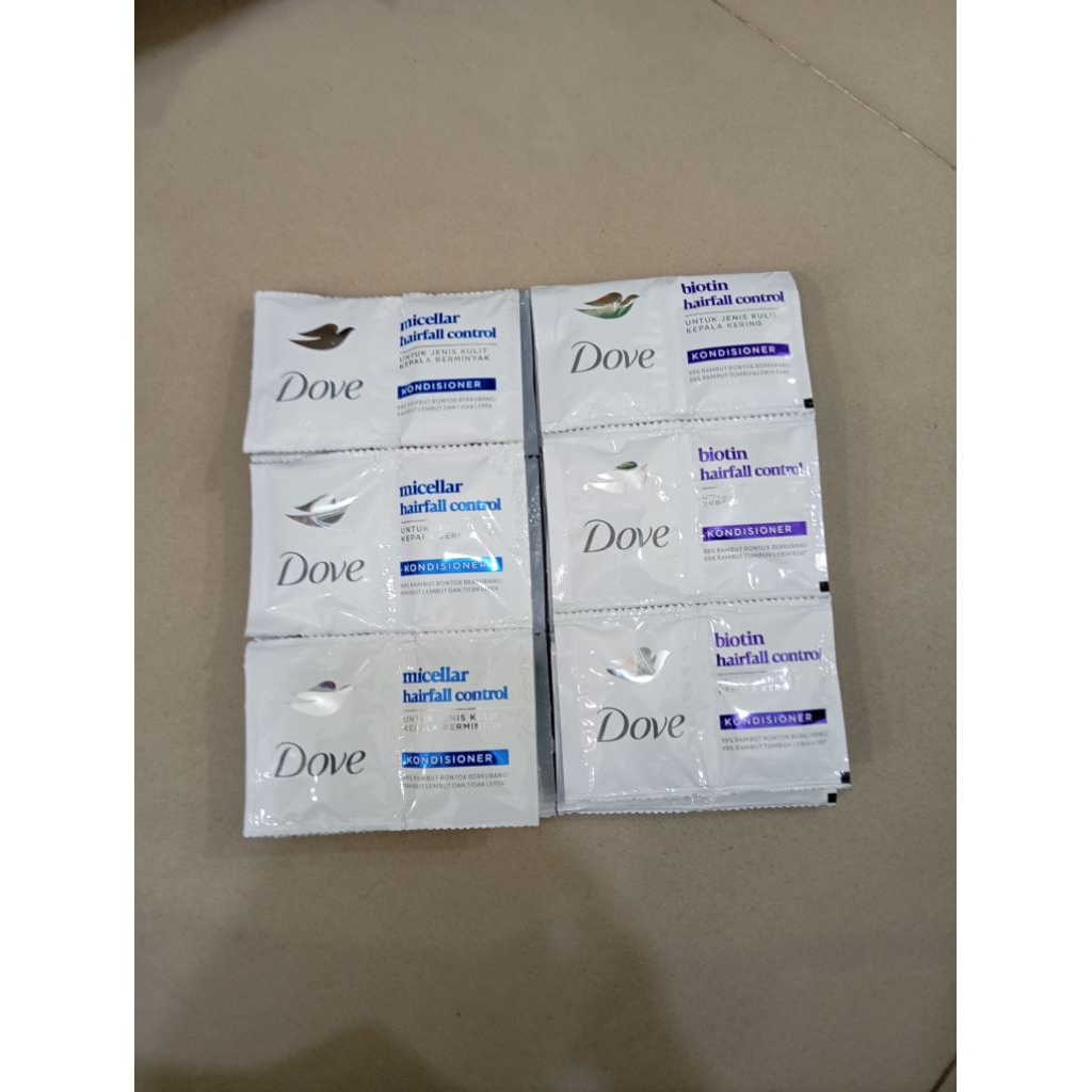 DOVE HAIRFALL CONTROL CONDITIONER RENCENG/ SACHET ISI 12