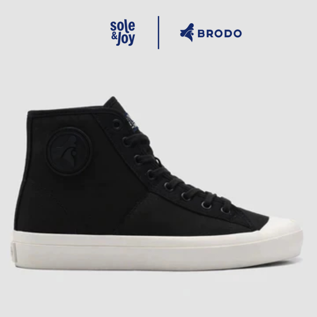 BRODO Vantage V2 Hi Black WS - Sepatu Pria Wanita