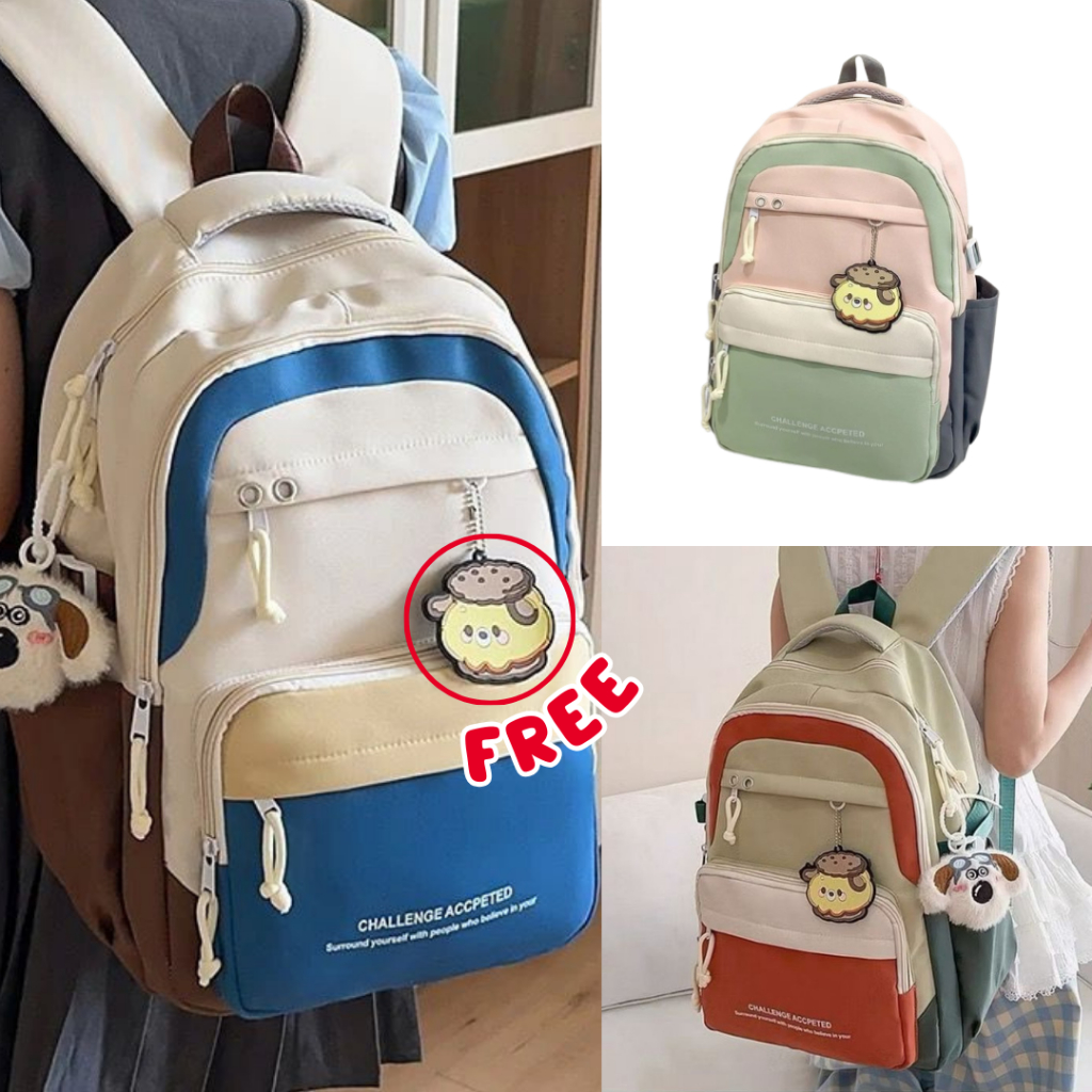 Import Korea Jepang Korea Modis Kasual Nylon Tas Ransel Wanita Ransel Backpack Laptop Fashion