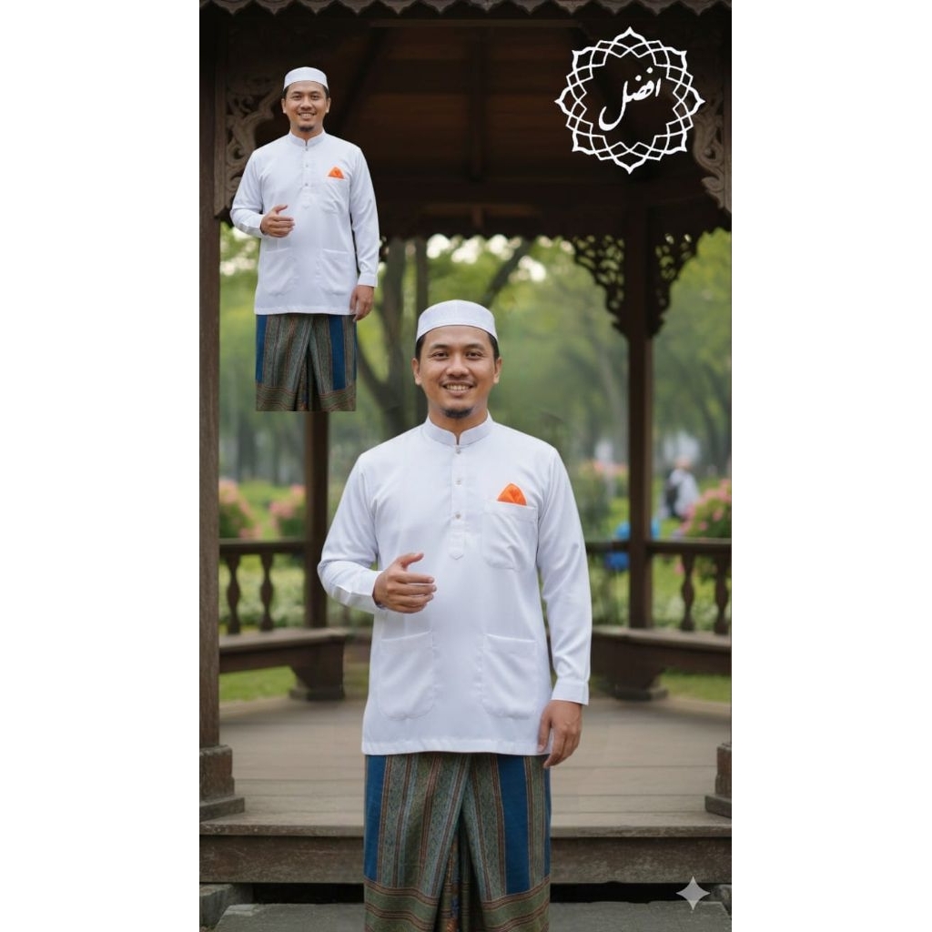 baju Koko melayu alkhidmah /baju Koko muslim dewasa
