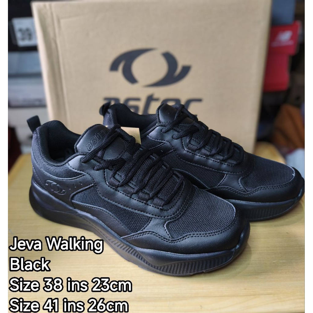 SEPATU HITAM ASTEC ORIGINAL / Sneakers fullblack  ringan