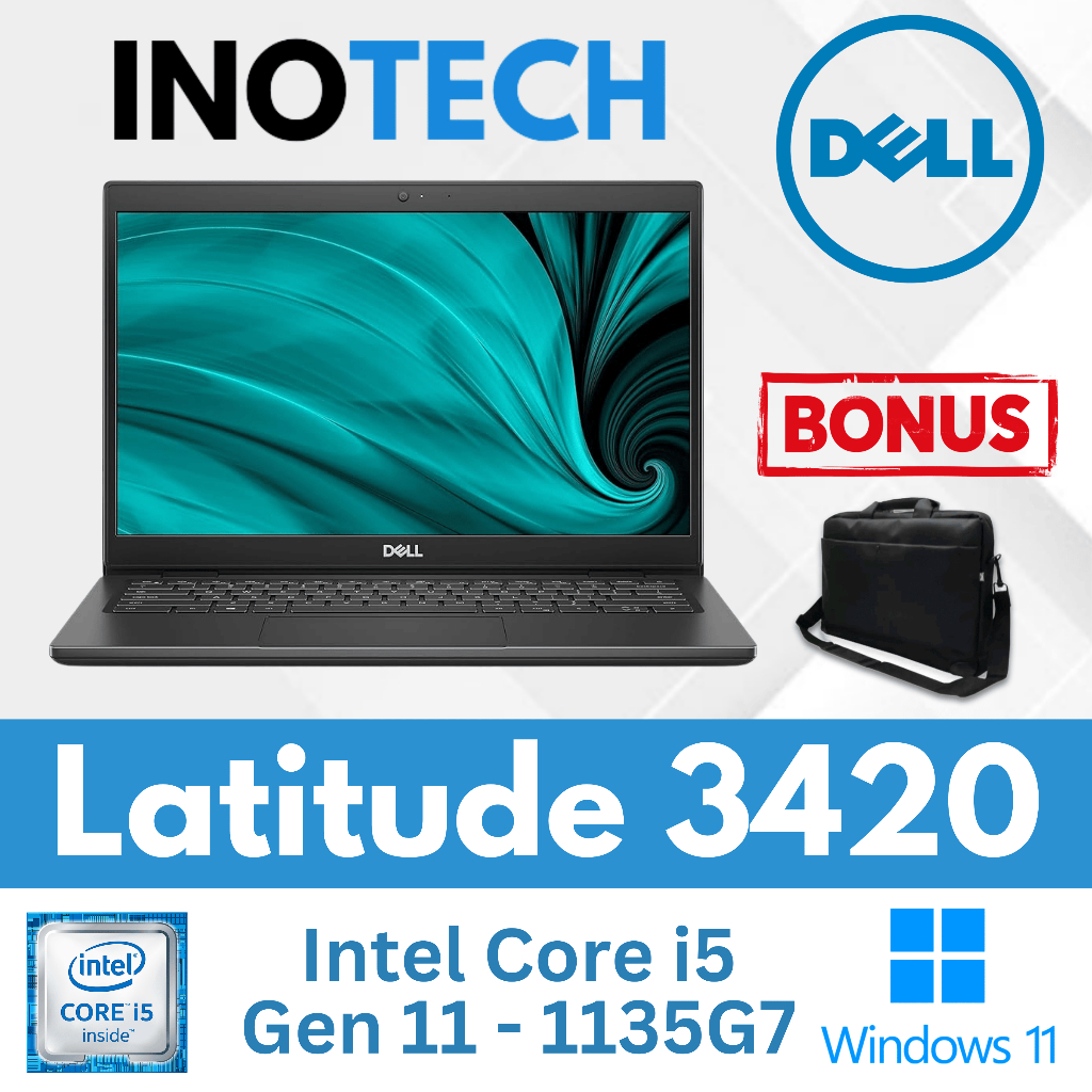 Laptop Dell Latitude 3420 Core i3/i5/i7 Gen 11 RAM 8GB SSD 256GB - Bergaransi