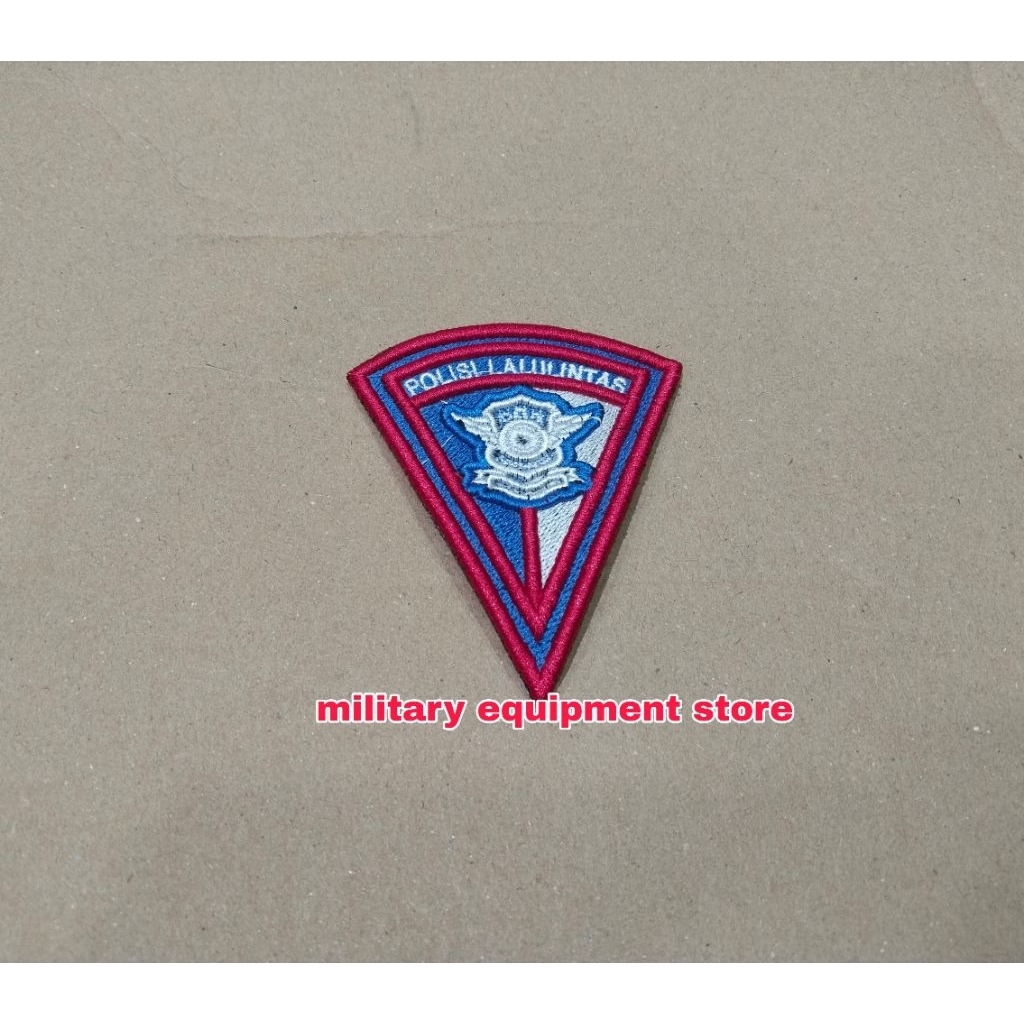 BORDIR TIMBUL LOGO POLISI LALU LINTAS - BORDIR TIMBUL LANTAS - ATRIBUT BORDIR TIMBUL POLRI
