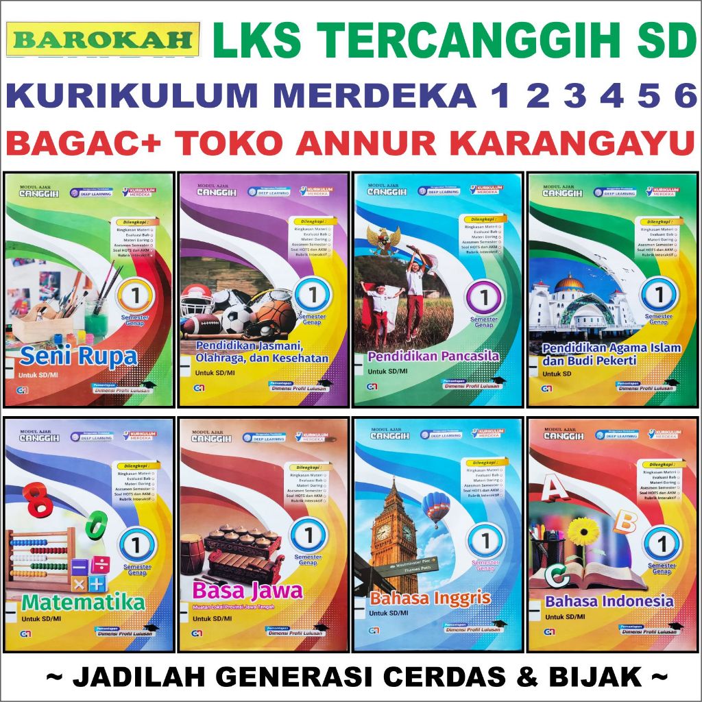 Bagac5+1 Lks SD Ter Canggih Fokus 5 Bonus 1 Barokah Beli 5+1 Gratis Modul Kelas 1 2 3 4 5 6 A B Kuri