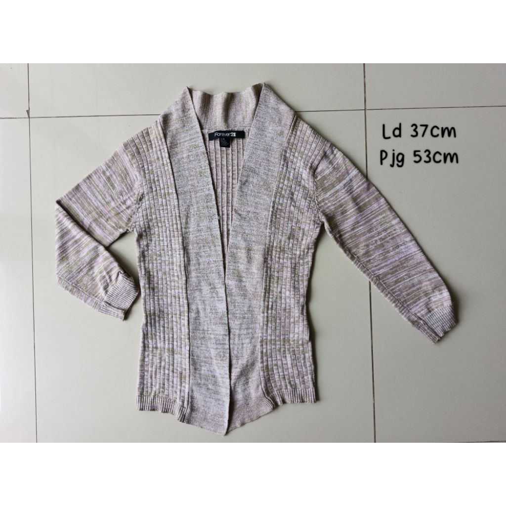 [size L] Preloved cardigan f21 forever21 warna ungu woman outer purple