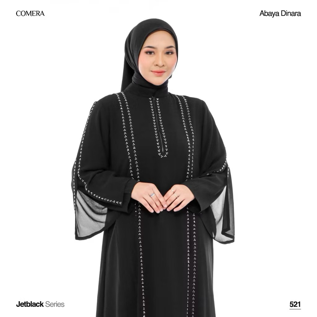 ABAYA YASMIN ~ GAMIS ABAYA NAQA KC 521 FULL SWAROVSKY DEPAN BELAKANG