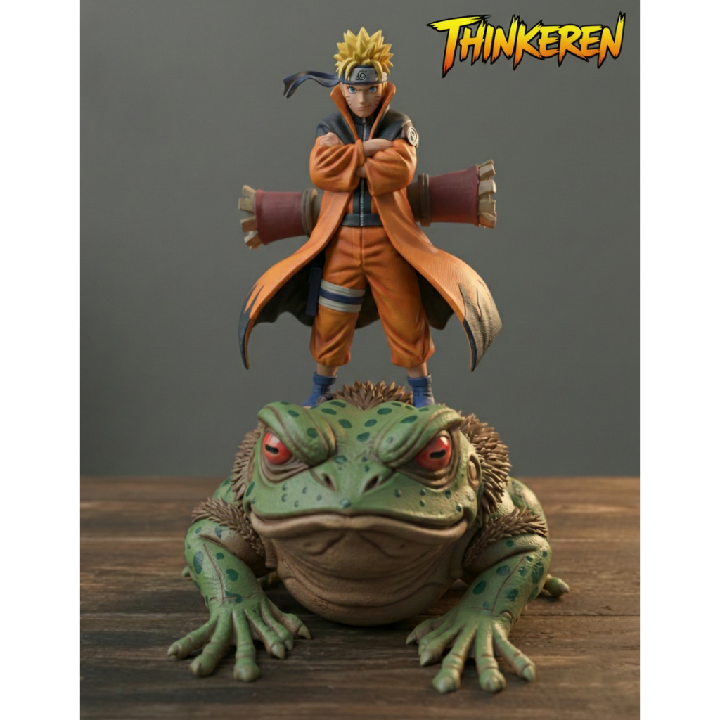 Naruto Kit Figur Anime 3D Print High Detail- Paket Melukis Patung Polos
