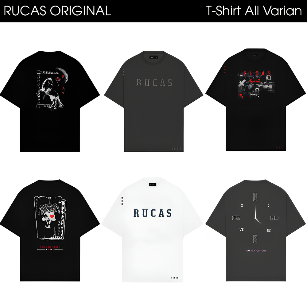 Rucas Kaos T-Shirt Year Of Horse Persija Initial White Polo Tailor Black White Brown Grey Original