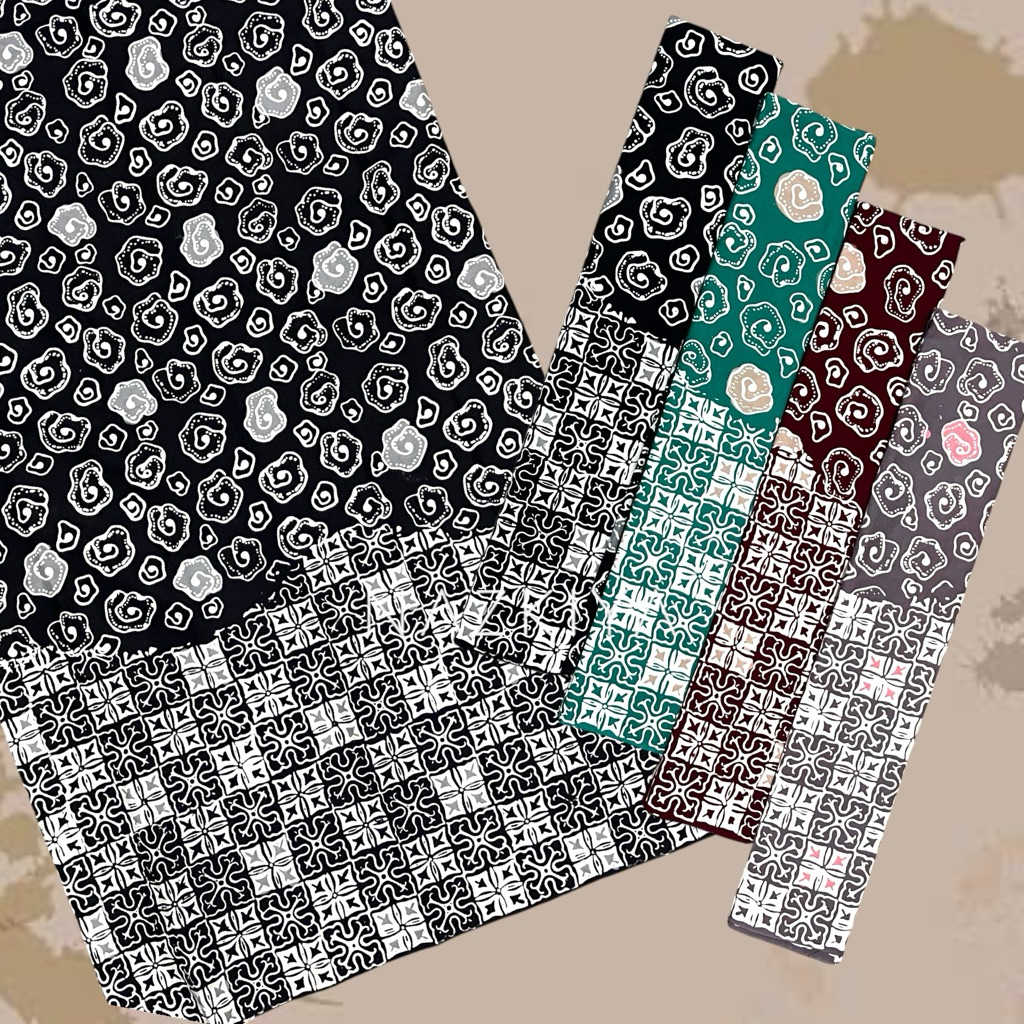 KAIN BATIK MOTIF ABSTRAK TEGEL KOTAK - NAZKIYA BATIK