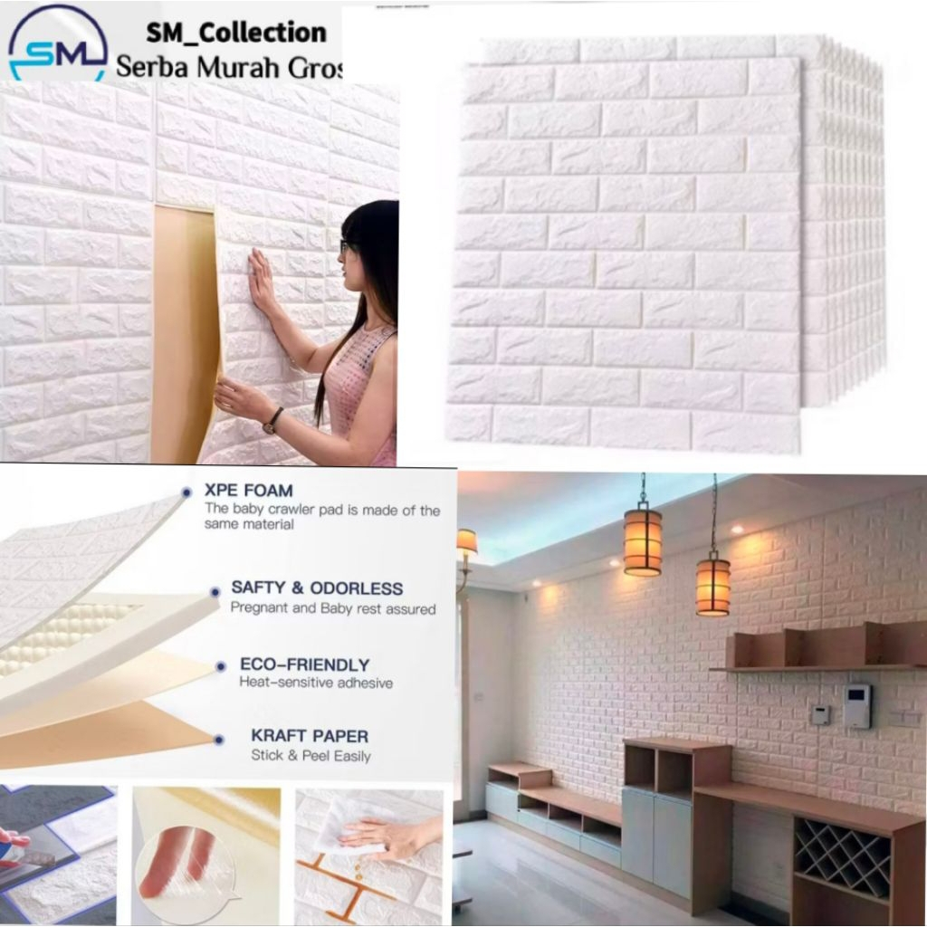 wallpaper dinding/Stiker dapur/stiker kamar/Stiker ruangan/Stiker sebaguna/Stiker foam/Stiker motif 