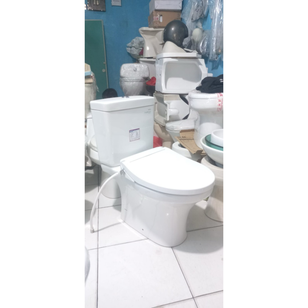 CLOSET DUDUK TOTO CE632J+ECOWASER|CLOSET DUDUK TOTO KOMPLIT SET