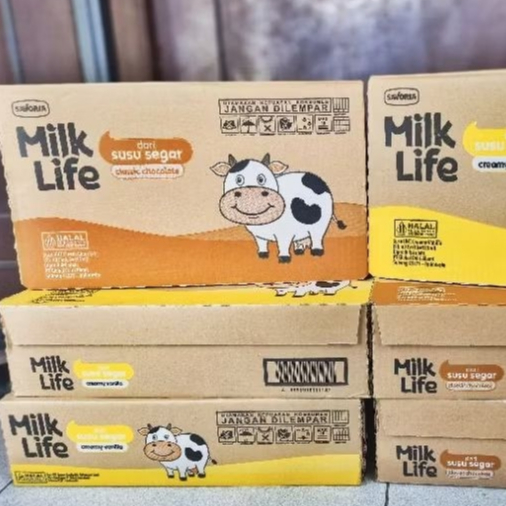 Milk Life Susu UHT 1 Dus Isi 40 Pcs - Susu UHT Mill Life 115ml